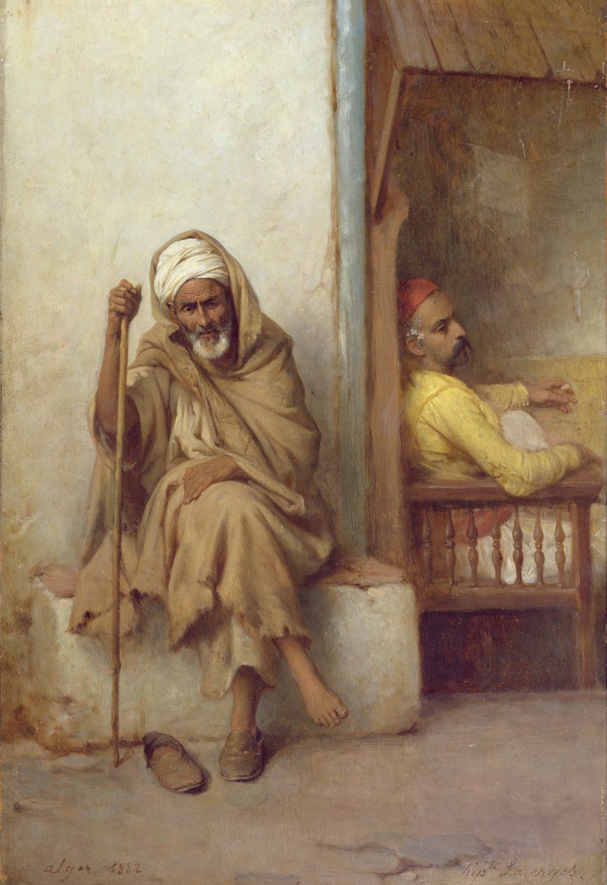 Algériai férfiak pihennek, 1882 alkotó: Jean Raymond Hippolyte Lazerges