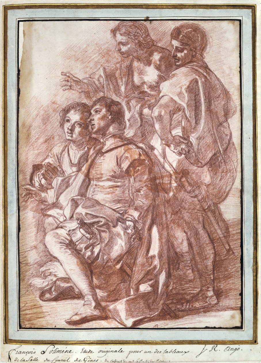 Kolumbusz Kristóf partraszállás Amerikában, 1760-1770 alkotó: Jean Robert Ango