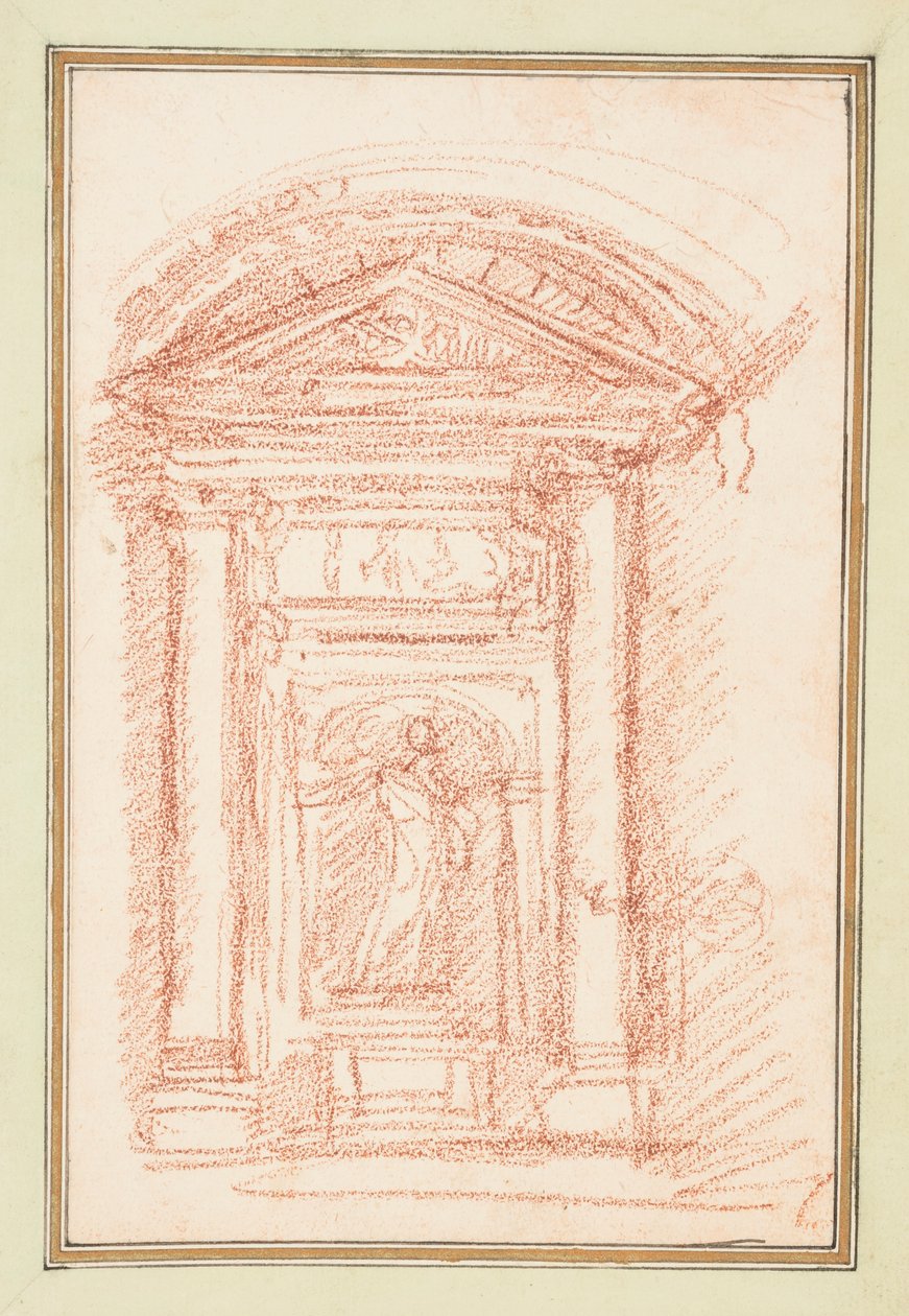 Niche szoborral alkotó: Jean Robert Ango