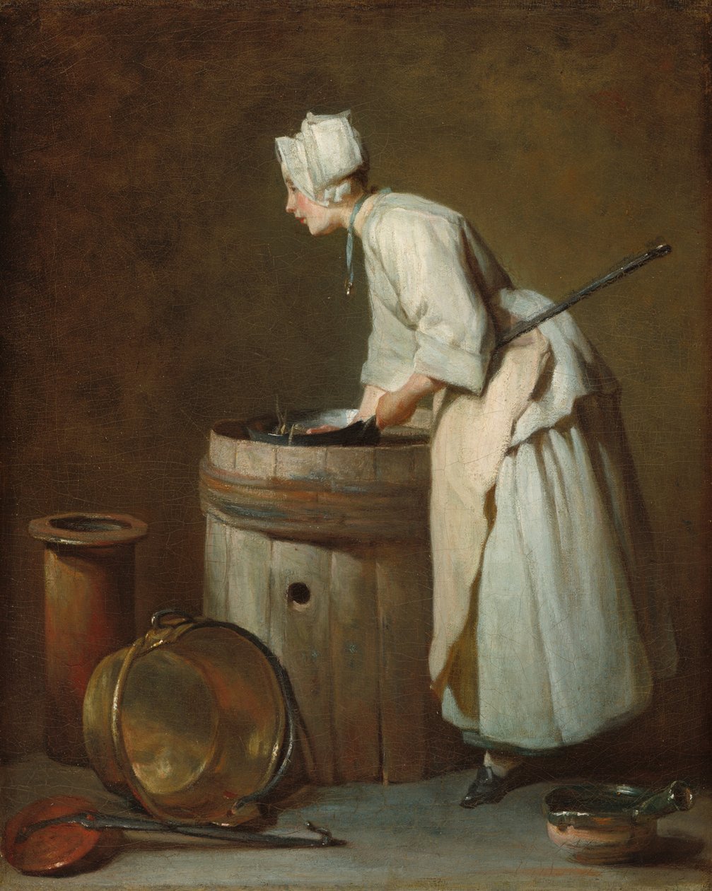 A Sculleria szolgálólány alkotó: Jean Baptiste Simeon Chardin