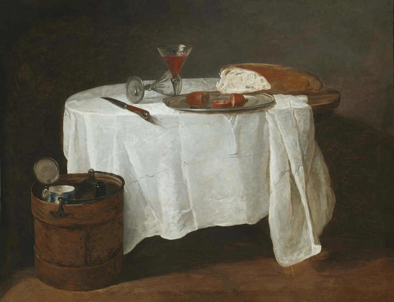 A fehér terítő, 173132. alkotó: Jean Baptiste Simeon Chardin