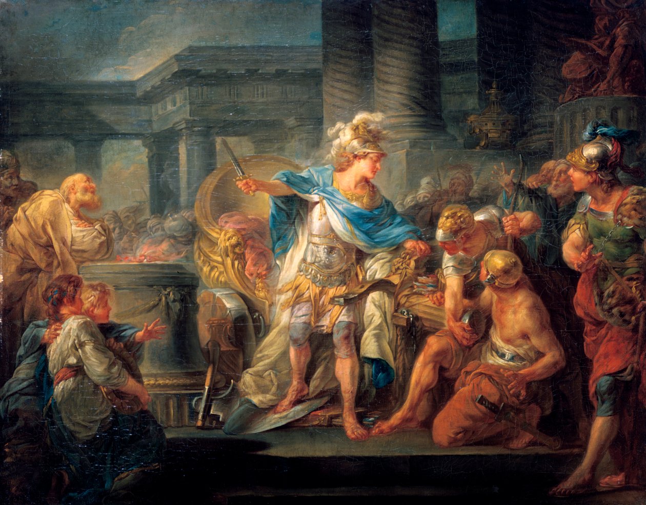 Sándor felvágja a gordiuszi csomót, 18. század vége, 19. század vége alkotó: Jean Simon Berthelemy