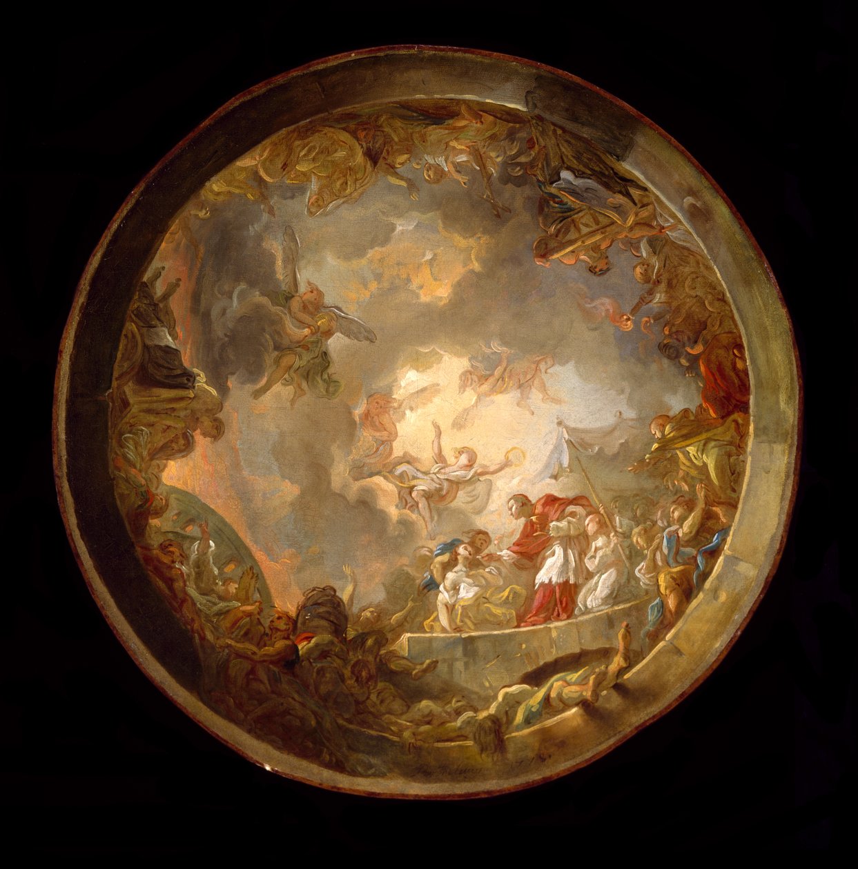Szent Carlo Borromeo a pestis áldozatainak gondozásában, 1778 alkotó: Jean Simon Berthelemy