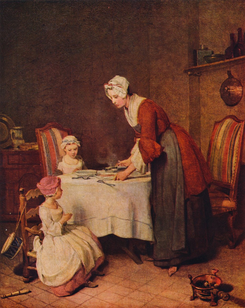 Grace vagy Le Benedicite francia cím, c1740. alkotó: Jean Baptiste Simeon Chardin