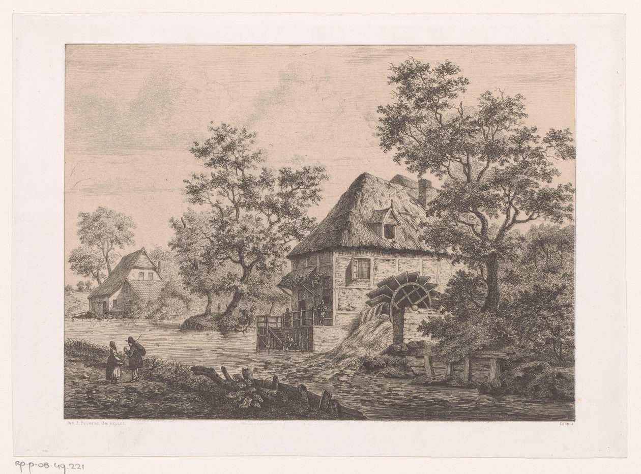Vízimalom Krefeld közelében alkotó: Jean Théodore Joseph Linnig