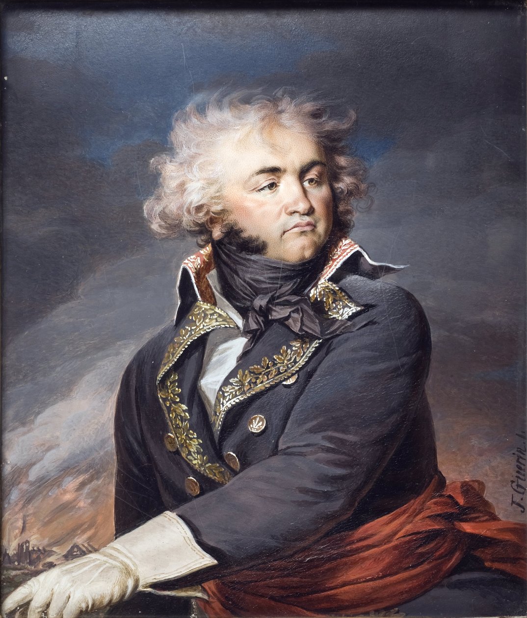 Jean-Baptiste Kleber tábornok (1753-1800) portréja, Guerin, Jean Urbain (1760-1836). Akvarell pergamenre, c. 1790. Mérete: 24x20 cm. Nemzeti Múzeum Stockholm alkotó: Jean Urbain Guerin