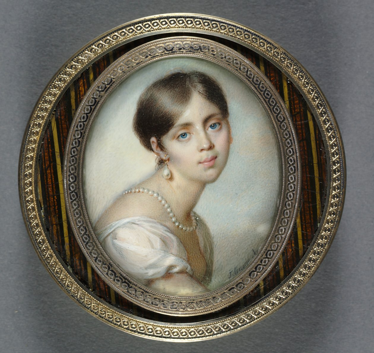 Fehér ruhás fiatal nő portréja, 1805. alkotó: Jean Urbain Guerin