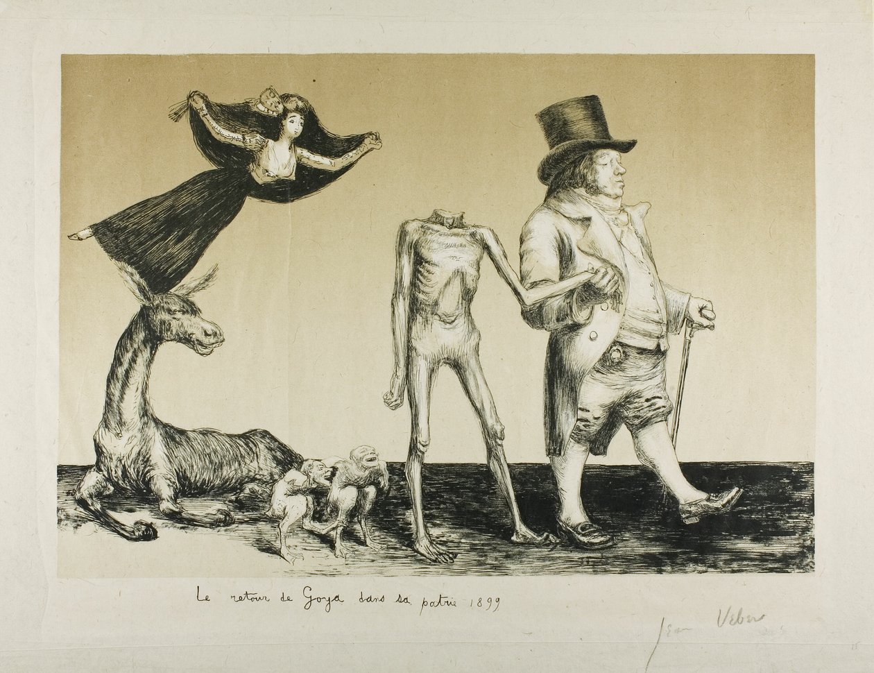 Goya visszatérése hazájába alkotó: Jean Veber