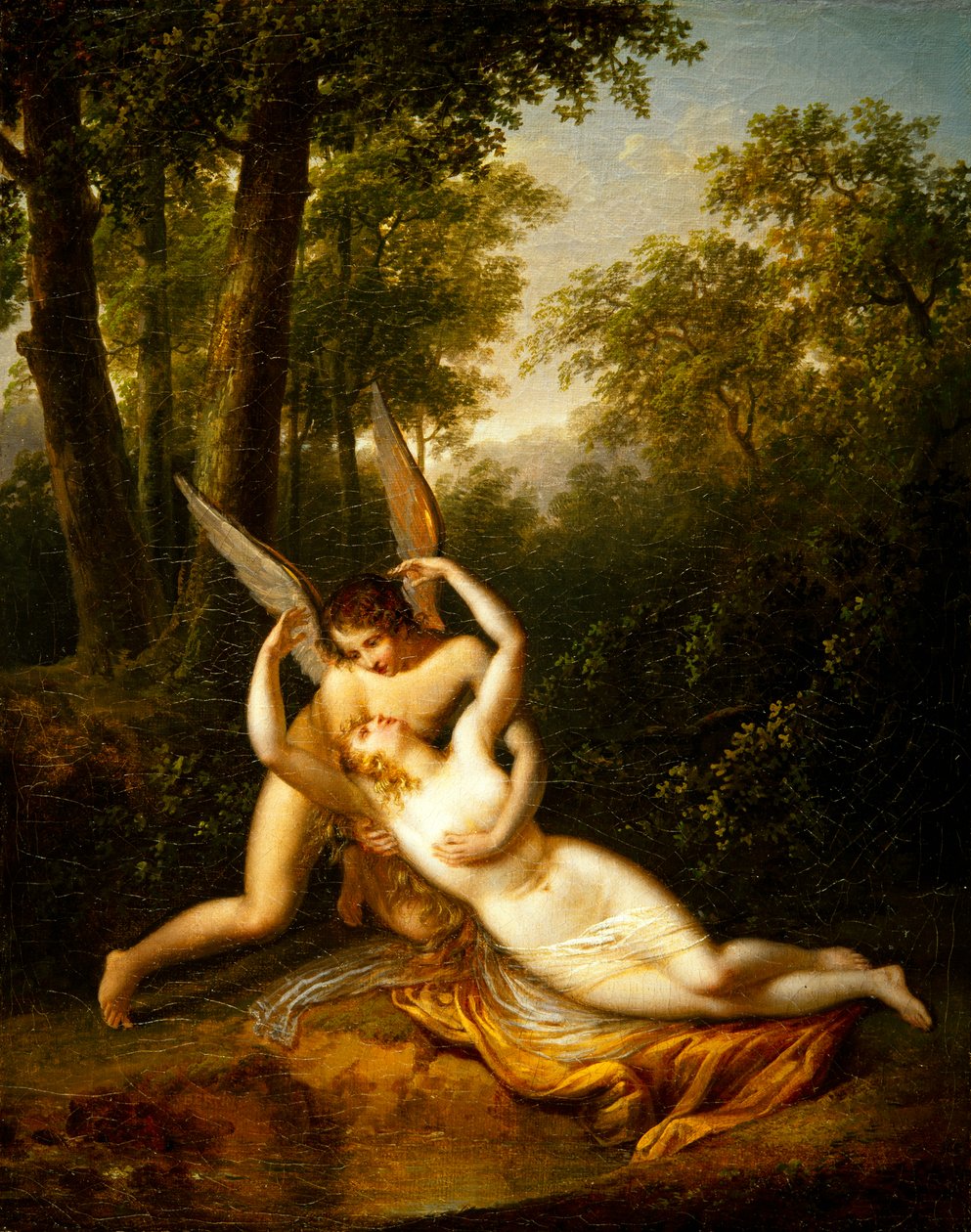 Cupido és Psyche (olaj, vászon) alkotó: Jean Victor Bertin
