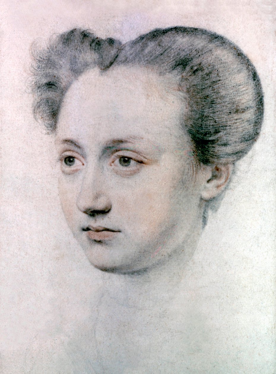 Marie Touchet (1549-1638) IX. Károly francia király szeretője, 1570 körül (rajz) alkotó: Jean de Court