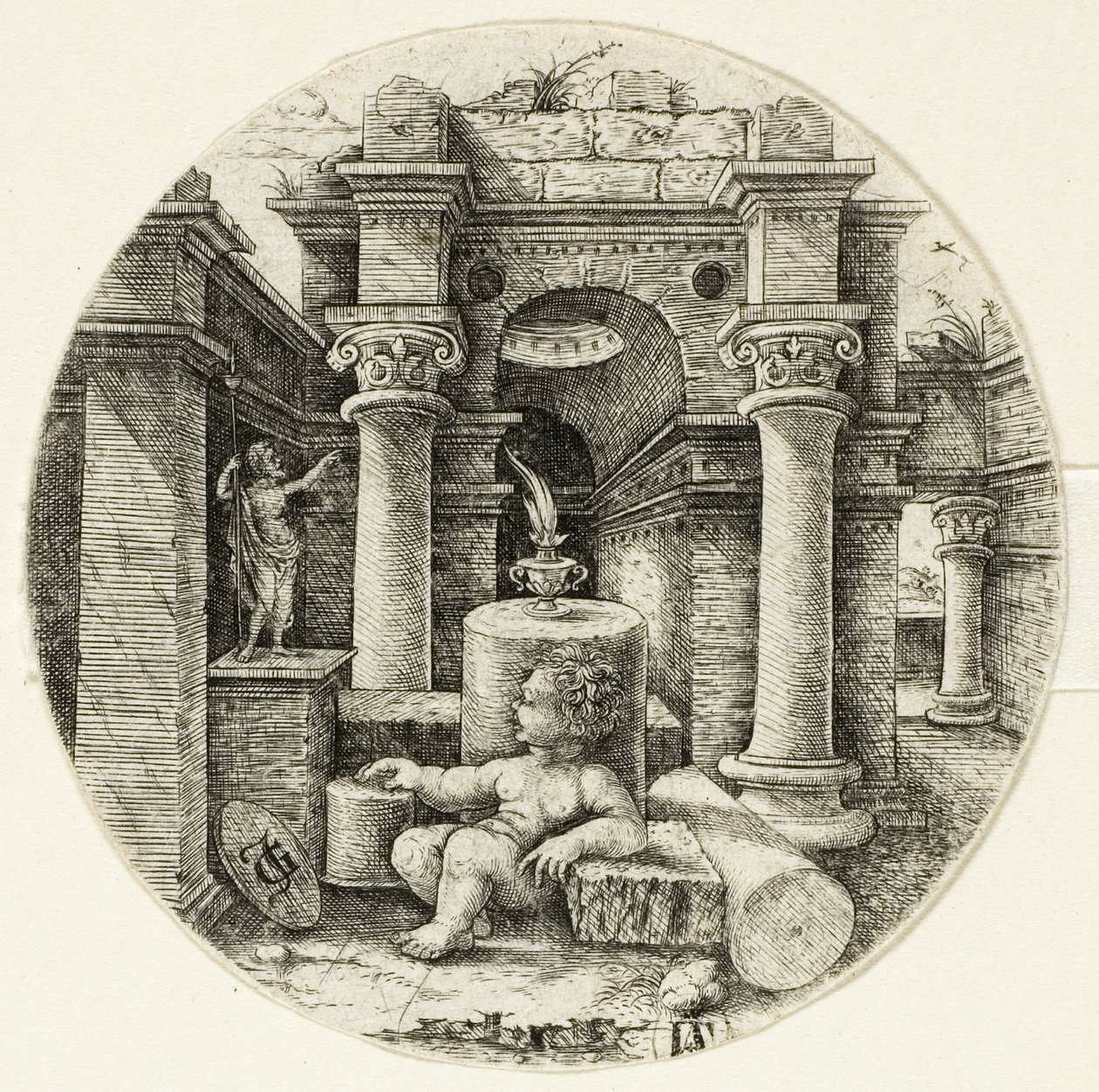 Meztelen gyermekülés alkotó: Jean de Gourmont