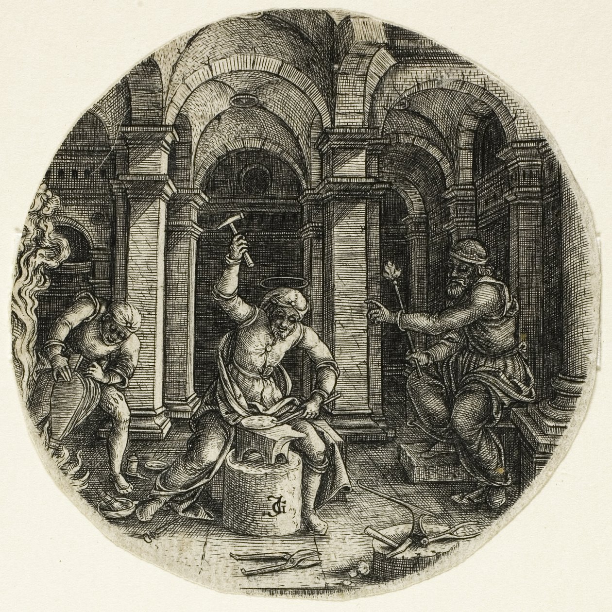 Szent Eligius és Dagobert király alkotó: Jean de Gourmont