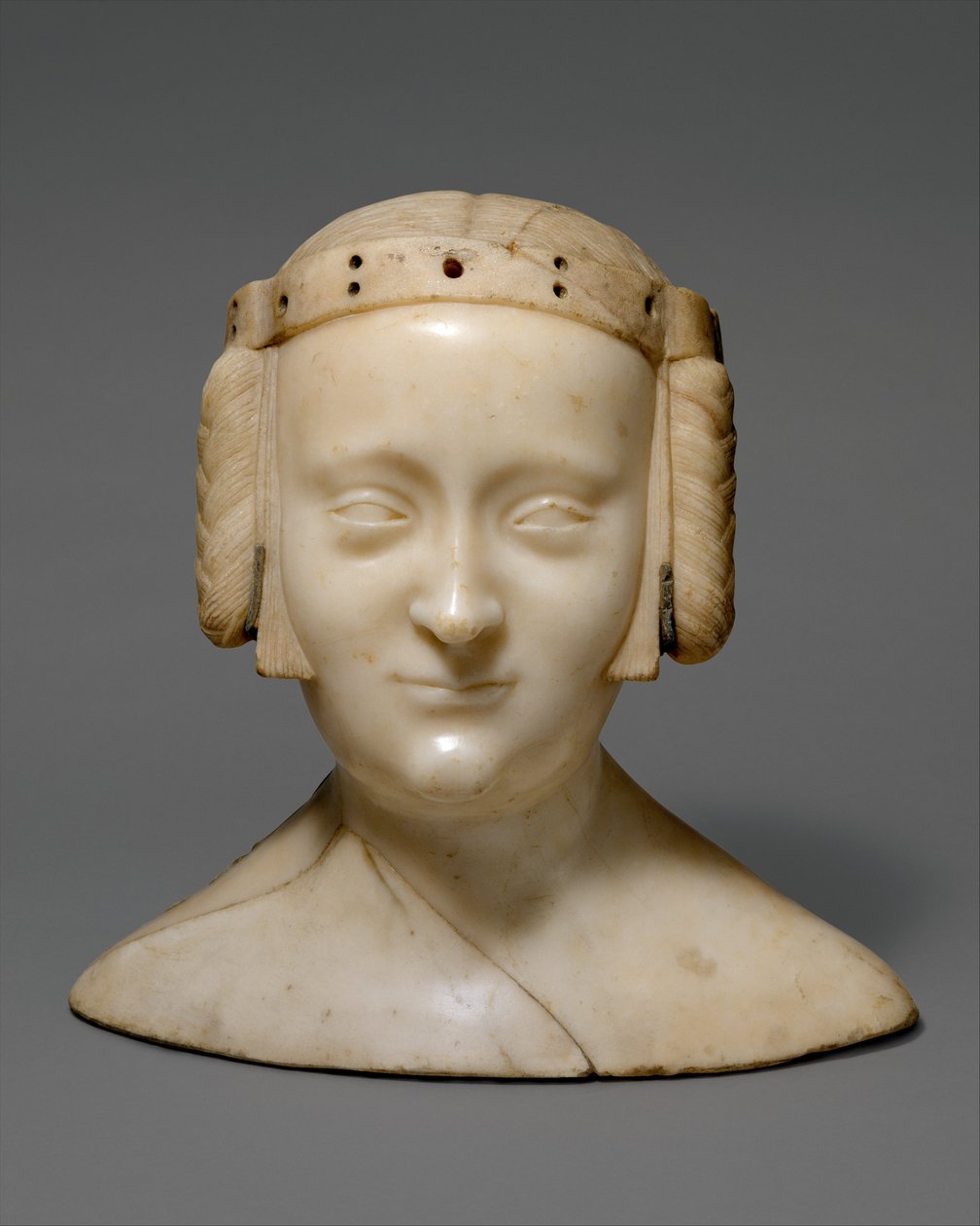 Marie de France képmása síremlék, 1381 körül (márvány ólomberakással) alkotó: Jean de Liege