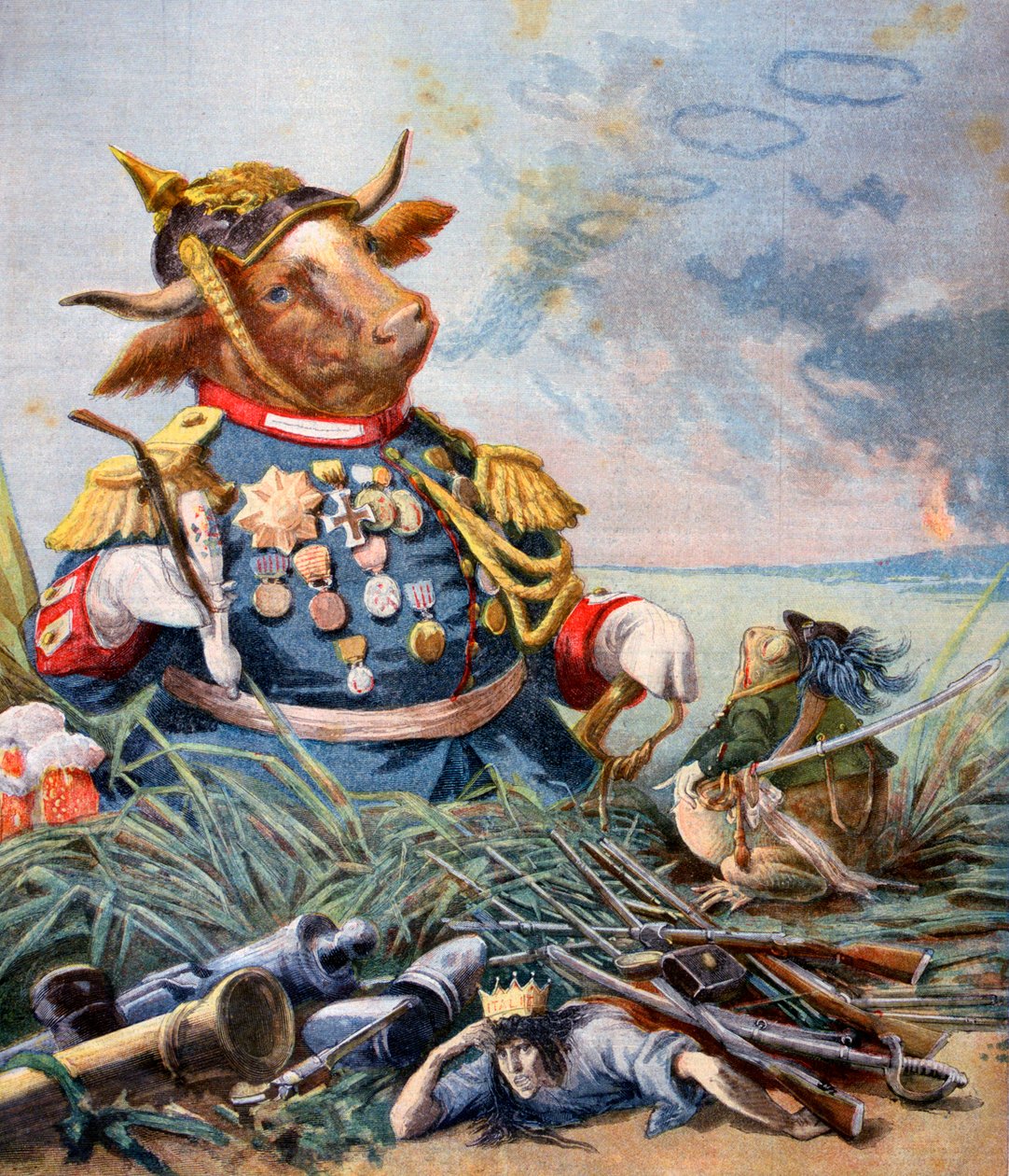 A béka és az ökör, 1893 alkotó: Jean de la Fontaine