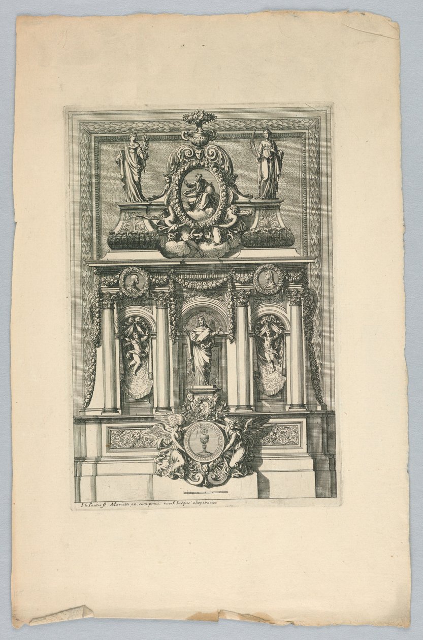 Design for Tabernacle, a "Tabernacles"-től alkotó: Jean le Pautre