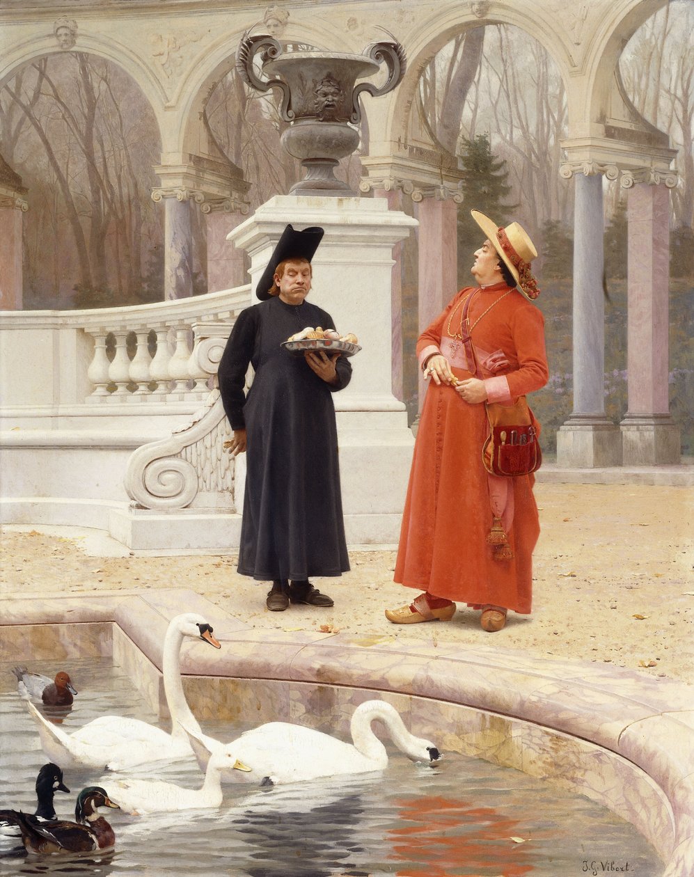 Egy tányér sütemény, alkotó: Jean or Jehan Georges Vibert