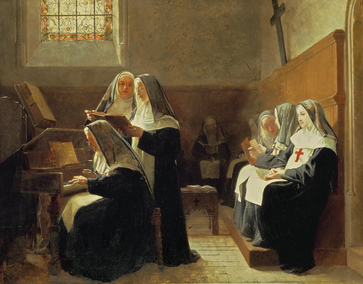 A kolostor kórusa, 1865 alkotó: Jean or Jehan Georges Vibert