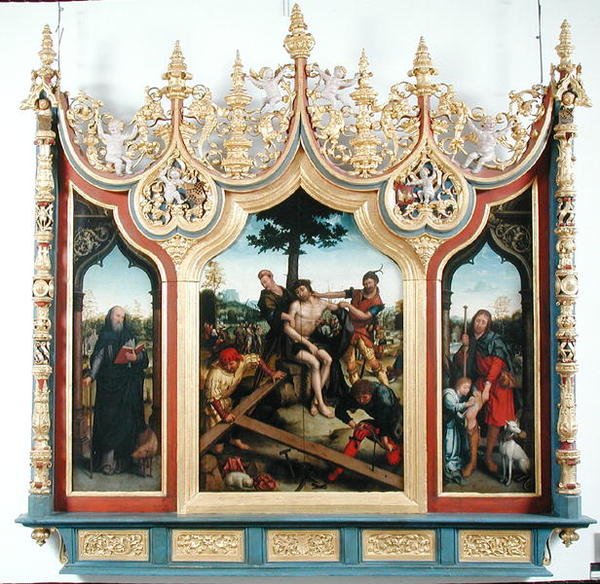 Krisztus triptichonja a hóhérokkal, 1530-32 körül alkotó: Jean the Elder Bellegambe