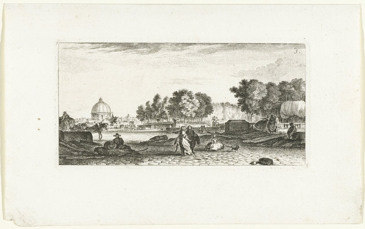 Kilátás a párizsi Dôme des Invalidesre Vues de Paris (sorozat címe) Párizsi kilátások (sorozat címe) alkotó: Jeanne Françoise Ozanne