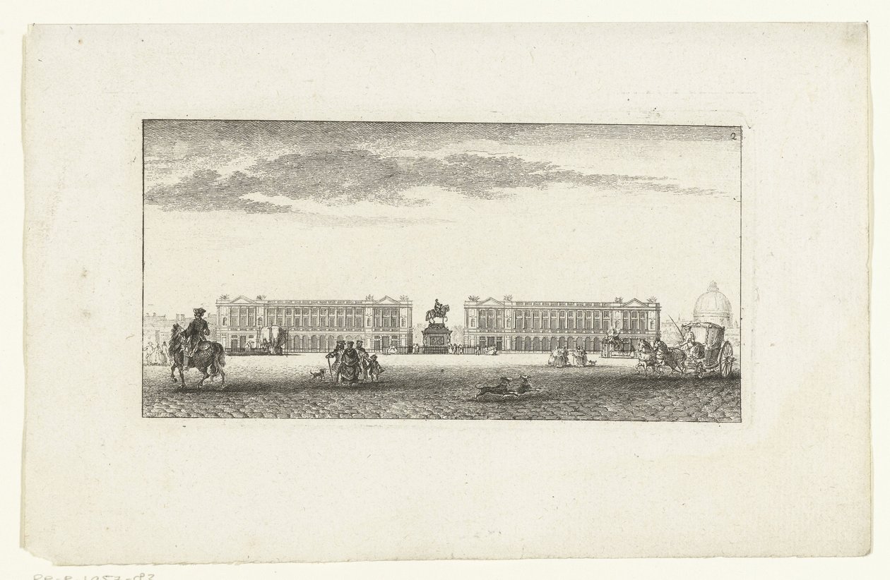 Kilátás a párizsi XV. Lajos térre Vues de Paris (sorozat címe) Párizsi kilátások (sorozat címe) alkotó: Jeanne Françoise Ozanne