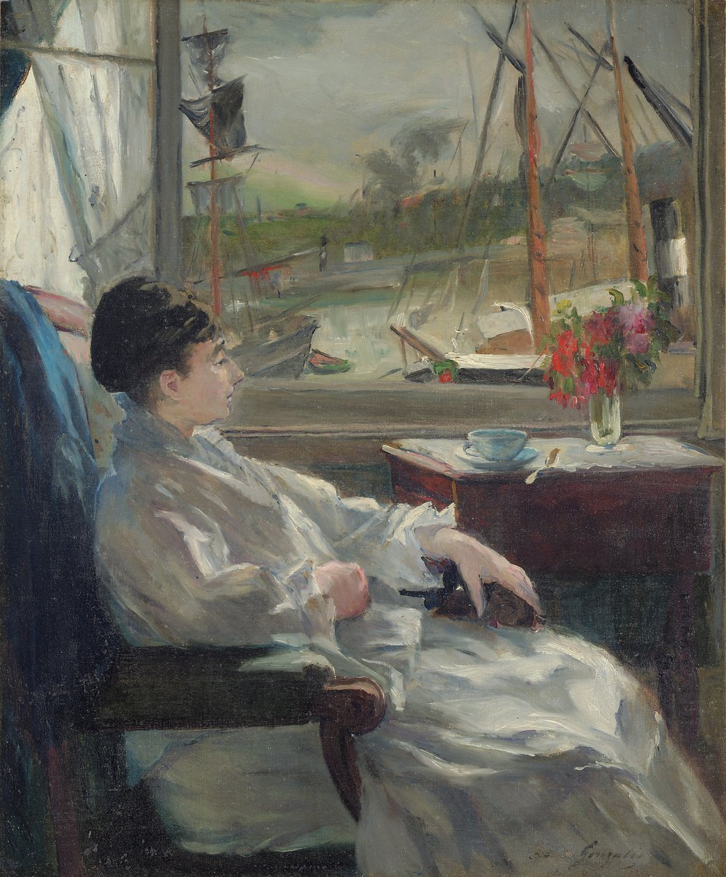Eva Gonzales portréja alkotó: Jeanne Guérard Gonzalès