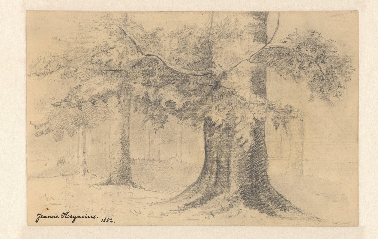 Táj fákkal alkotó: Jeanne Marie Heynsius (signed by artist)
