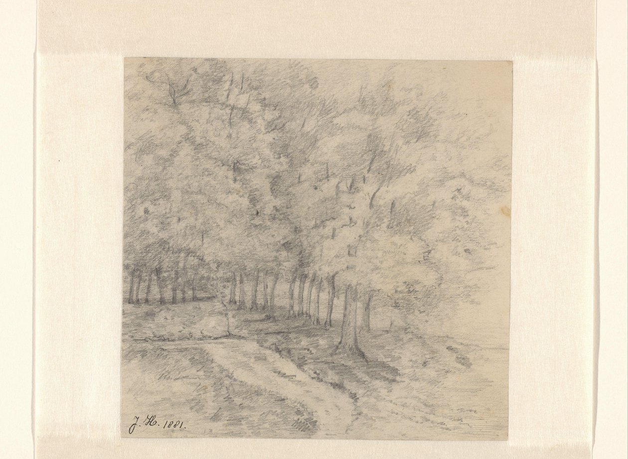 Táj fákkal alkotó: Jeanne Marie Heynsius (signed by artist)