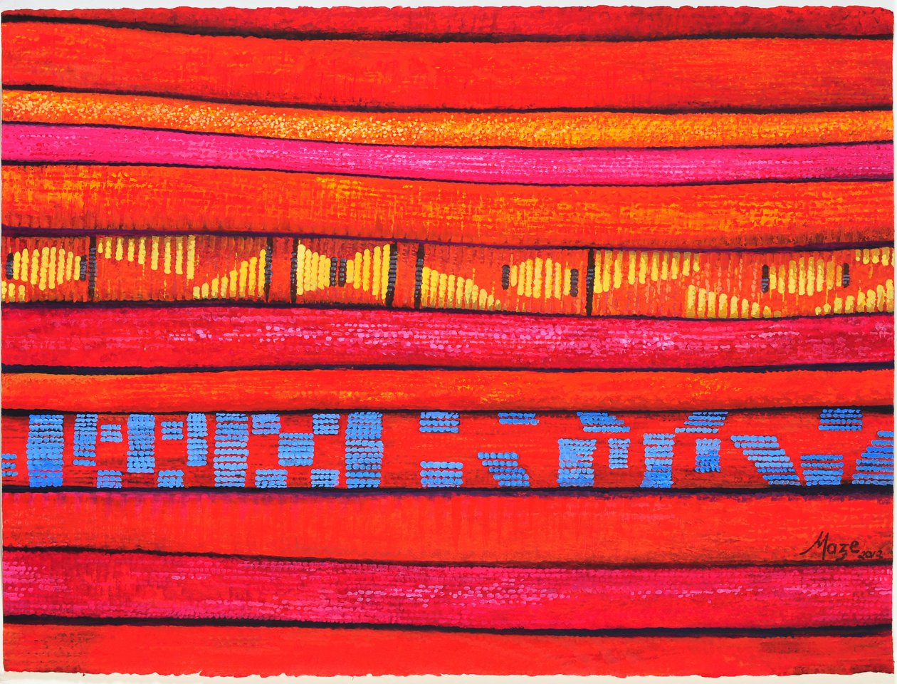 Marokkói szövetek 1, 2013 alkotó: Jeanne Maze