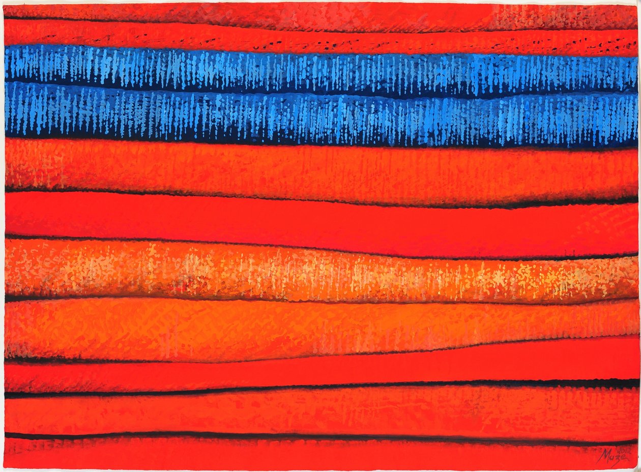 Marokkói szövetek 3, 2013 (gouache, papír) alkotó: Jeanne Maze