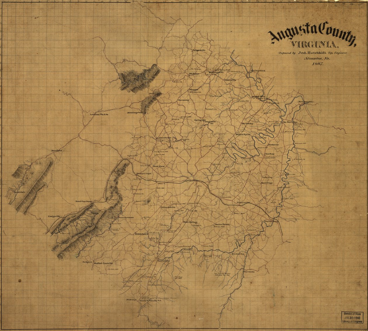 Augusta megye, Virginia, LOC 99446931 alkotó: Jedediah Hotchkiss