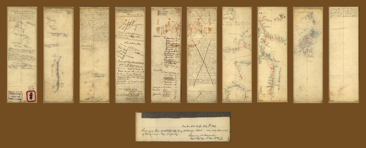 J. Hotchkiss feljegyzései, Top. Eng., Hd. Qrs., 2. hadtest, A.N.Va. - (Chancellorsville, Virginia). LOC 2005625049 alkotó: Jedediah Hotchkiss