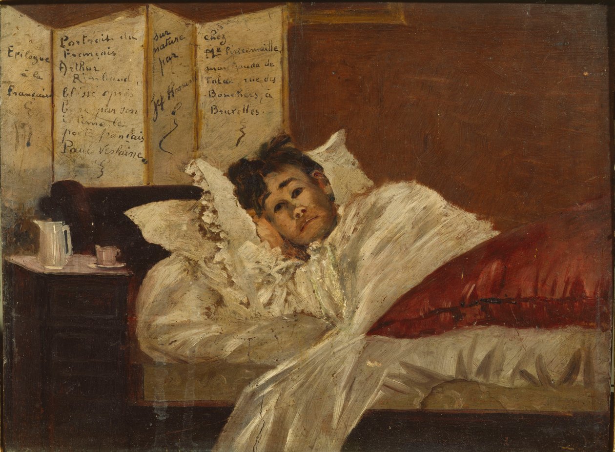 Arthur Rimbaud a brüsszeli dráma után, 1873. alkotó: Jef Rosman