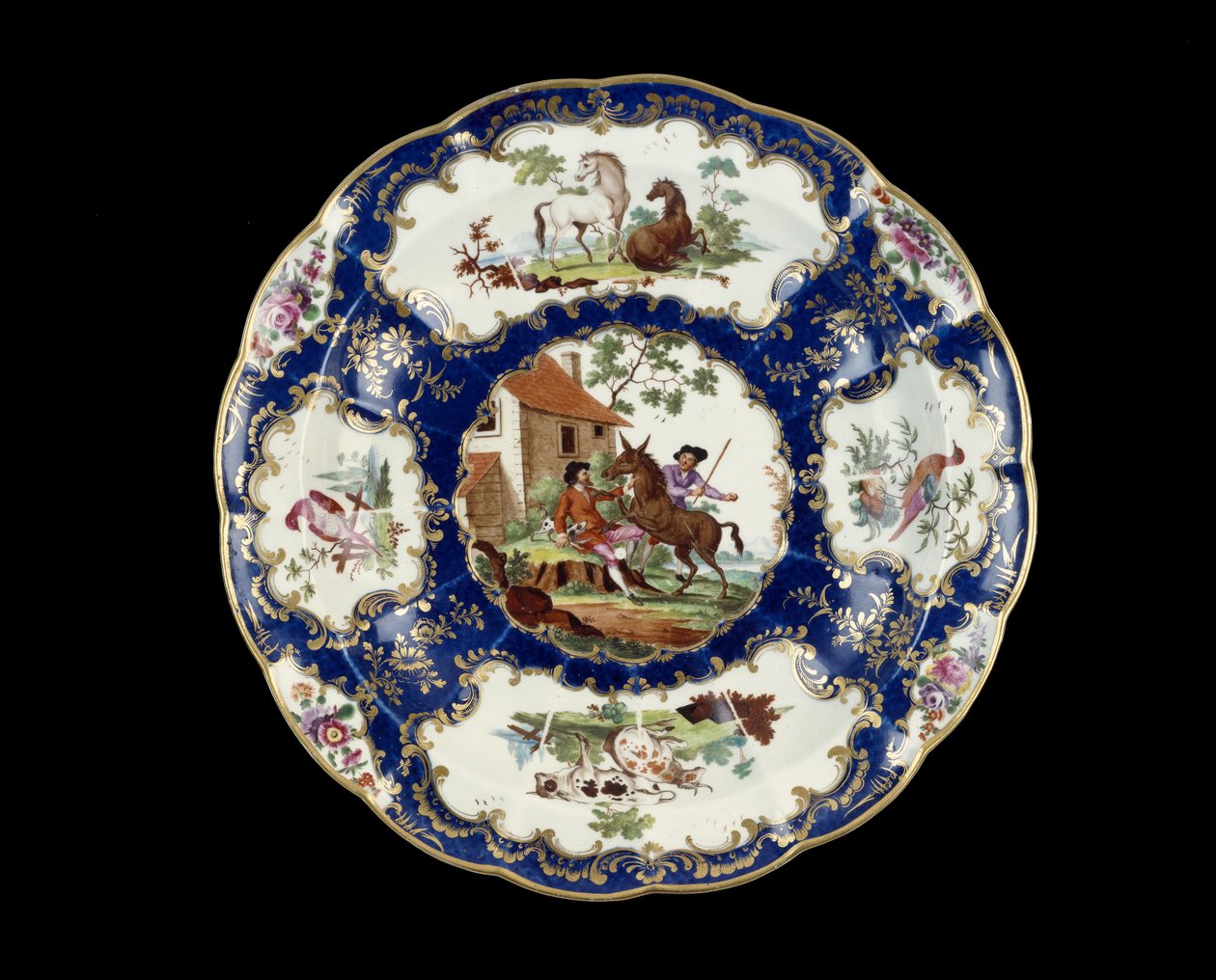 Körtányér, 1768-1770 (steatitikus porcelán) alkotó: Jefferyes Hammett O