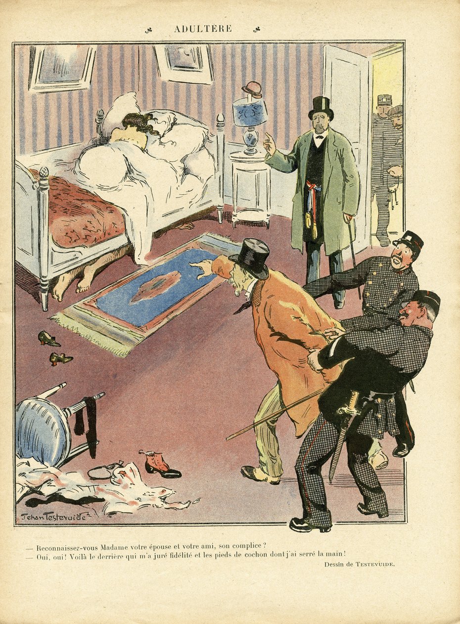 Illusztráció: Jehan Testevuide (1873-1924) a Le Lire-ben alkotó: Jehan Testevuide