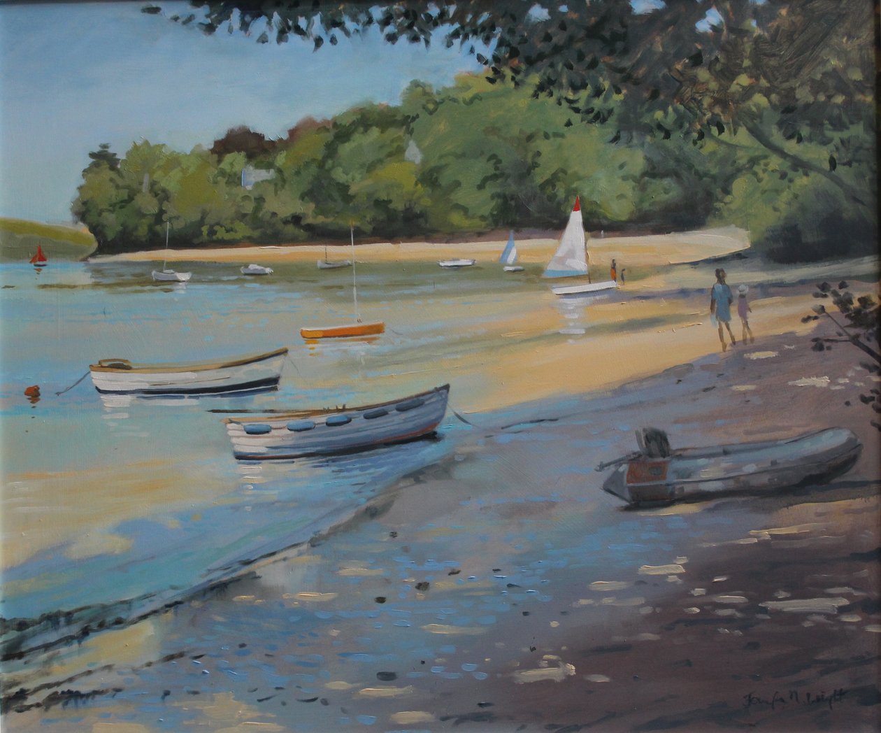 Salcombe Fishermans Cove, Early Light alkotó: Jennifer Wright