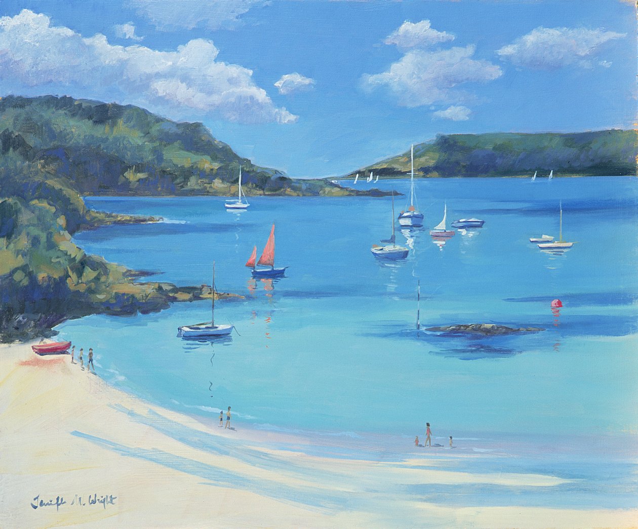 Sunny Cove, Salcombe, 2000 alkotó: Jennifer Wright