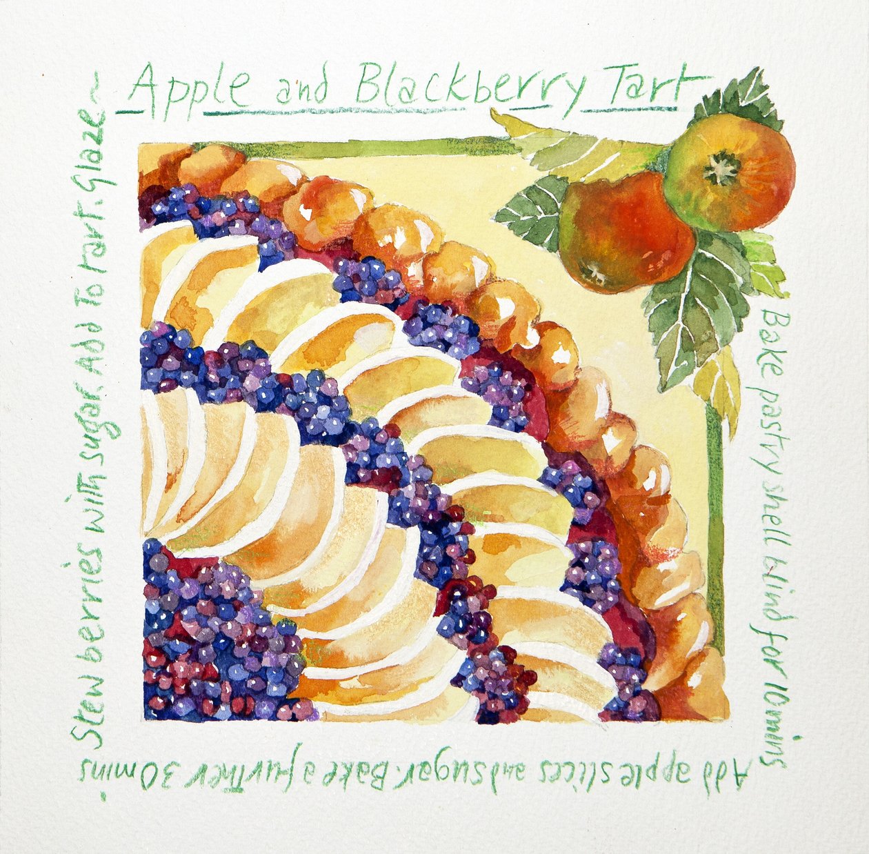 Alma-szeder torta, 2014 (akvarell) alkotó: Jennifer Abbott