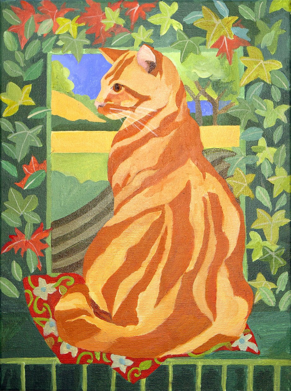 Cat 1, 2014 (akril, vászon) alkotó: Jennifer Abbott