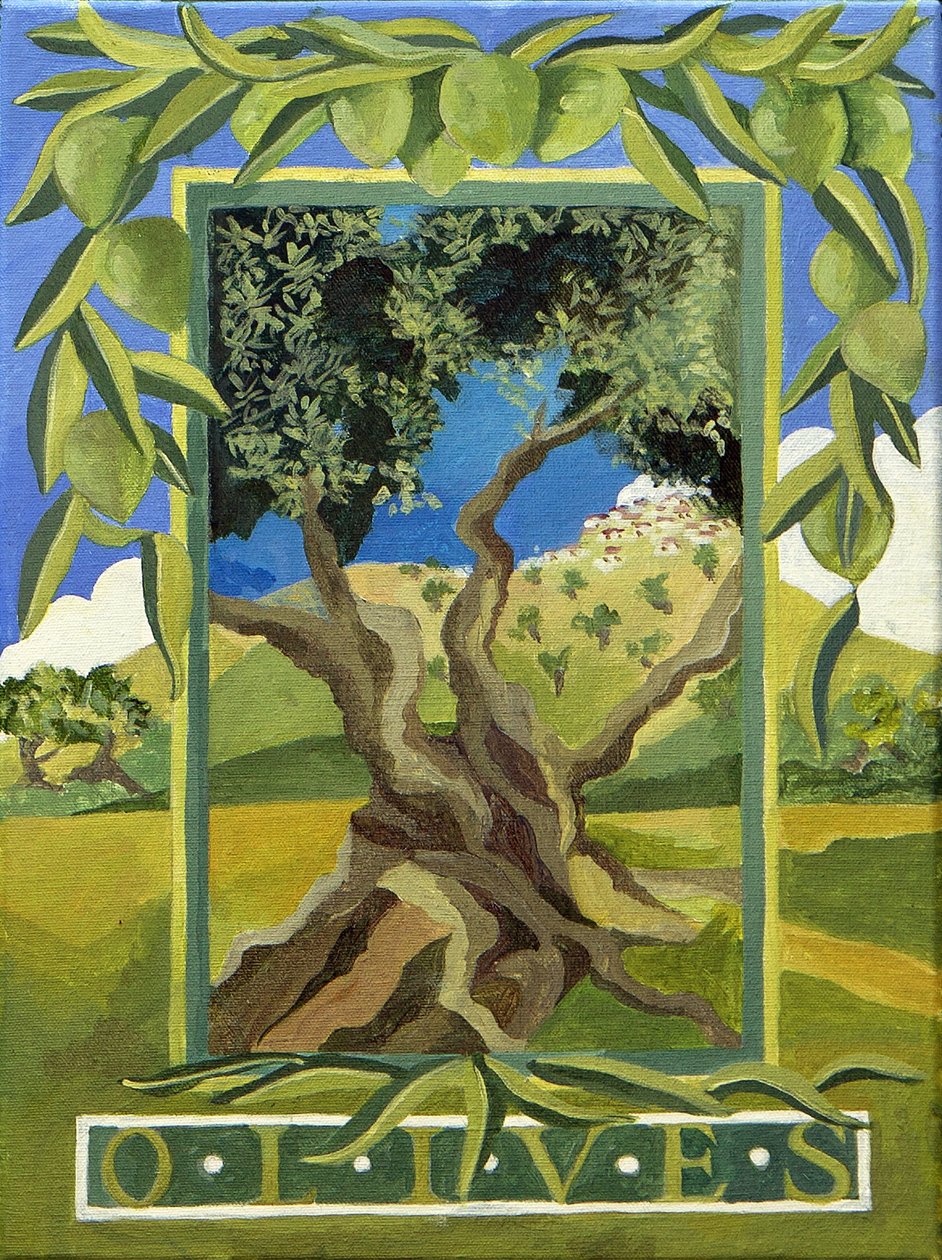 Zöld olajbogyó, 2014 (akril, vászon) alkotó: Jennifer Abbott