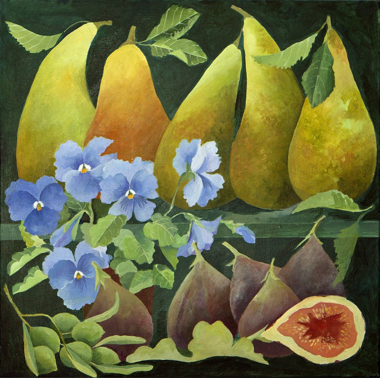 Vegyes gyümölcs, 2013 (akril, vászon) alkotó: Jennifer Abbott
