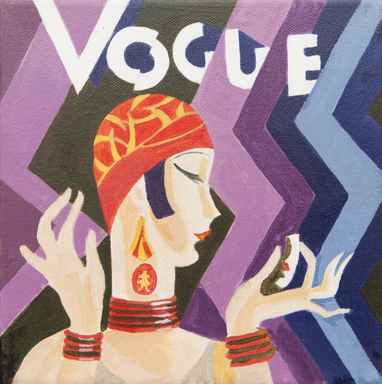 Vogue borító (akril) alkotó: Jennifer Abbott