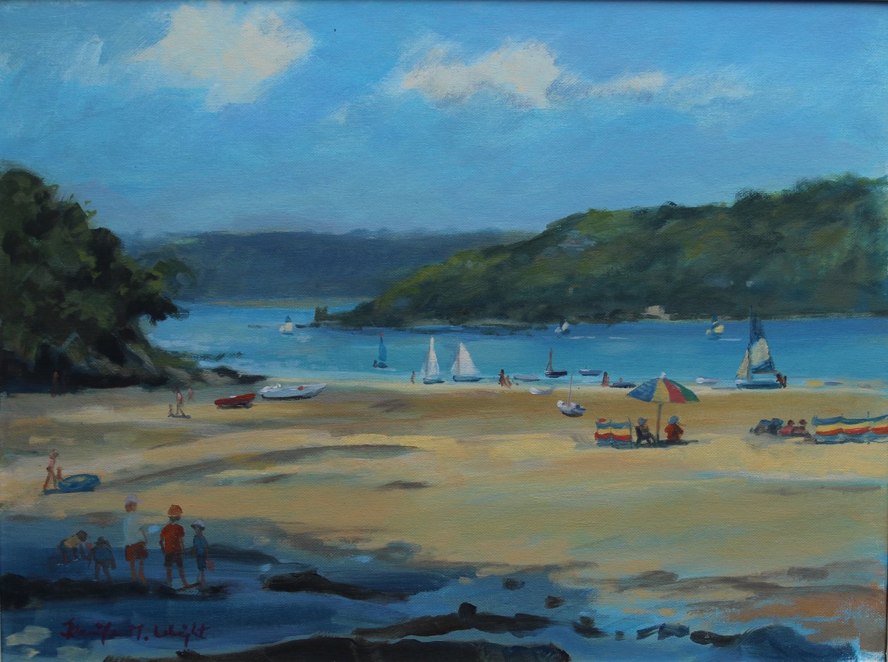 Millbay, Salcombe, olaj a fedélzeten, 2016 alkotó: Jennifer Wright