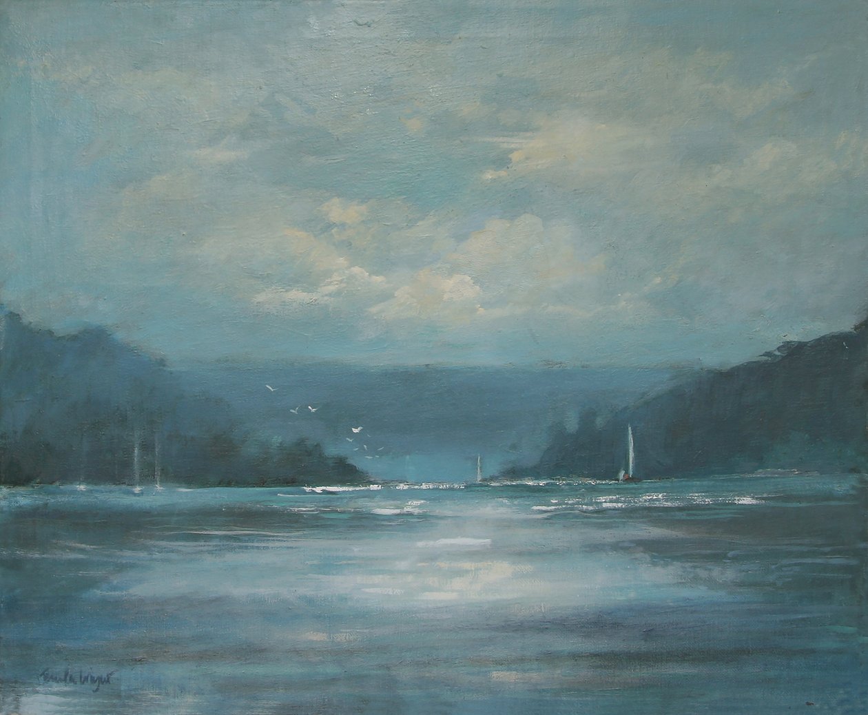 Salcombe Late Afternoon (olaj, vászon) alkotó: Jennifer Wright