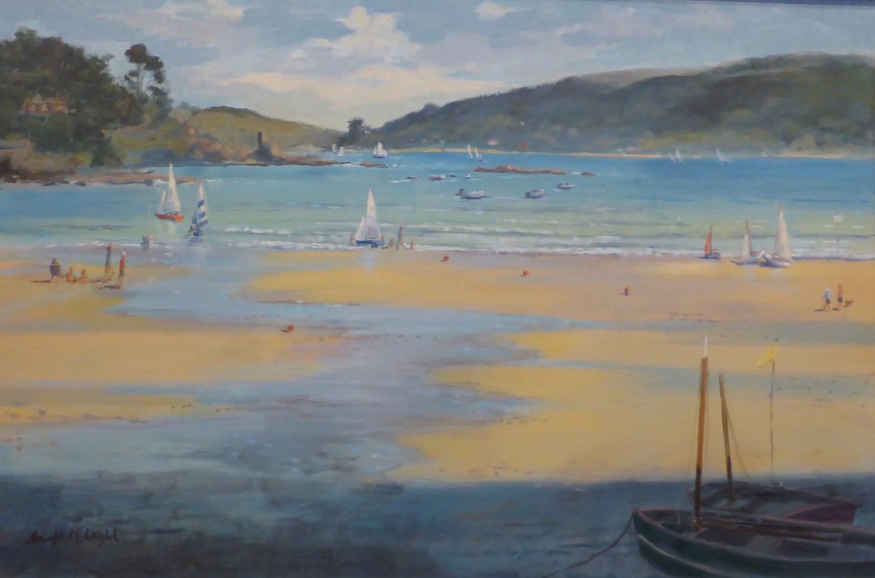 South Sands Beach, Salcombe. olaj, vászon, 2016 alkotó: Jennifer Wright