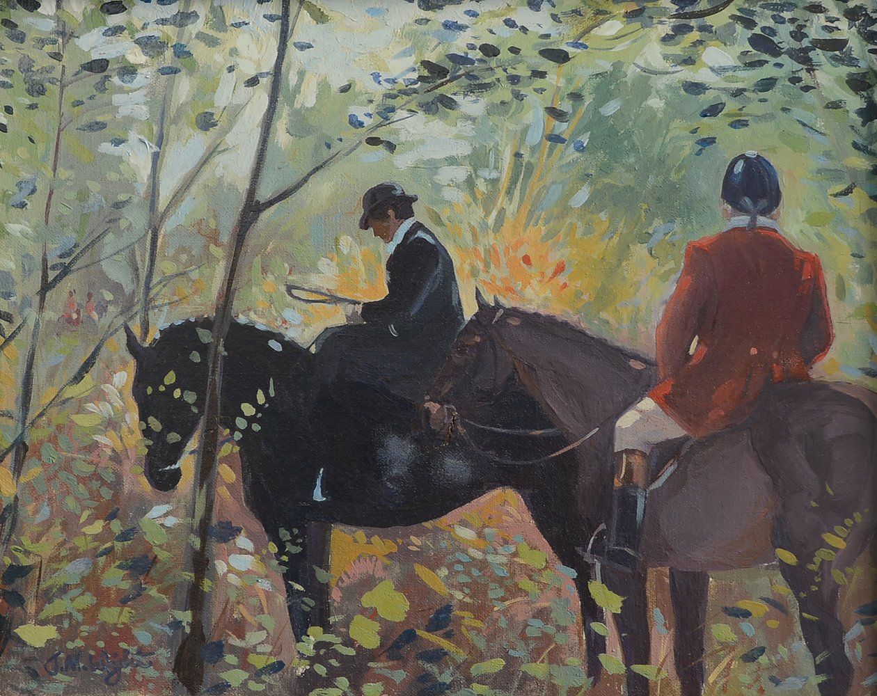 A vadászat - várakozás (olaj, vászon) alkotó: Jennifer Wright