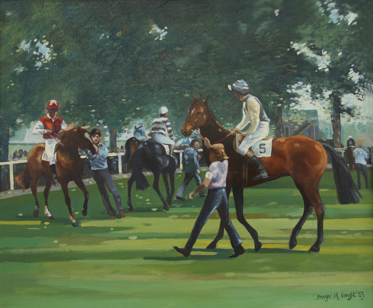 The Paddock, Windsor Races (olaj, vászon) alkotó: Jennifer Wright