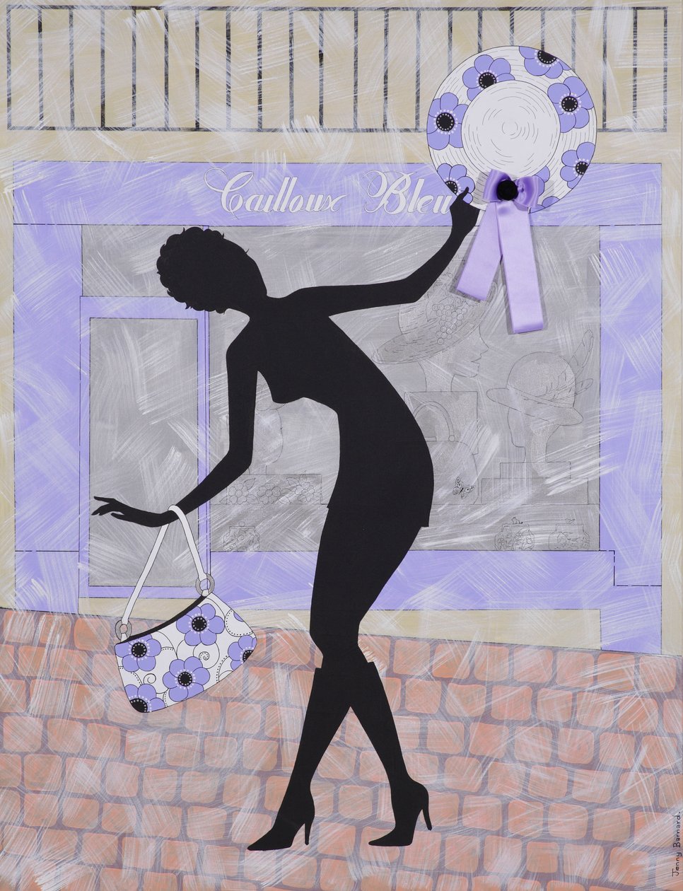 Pebbles Blue, 2009 (akril, vászon) alkotó: Jenny Barnard
