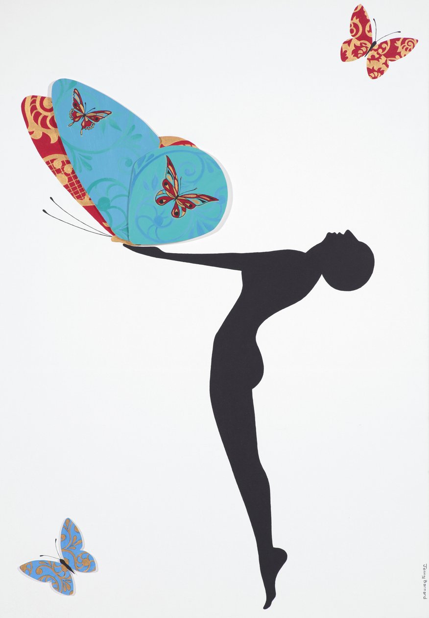 Les Papillons, 2008 (akril, vászon) alkotó: Jenny Barnard