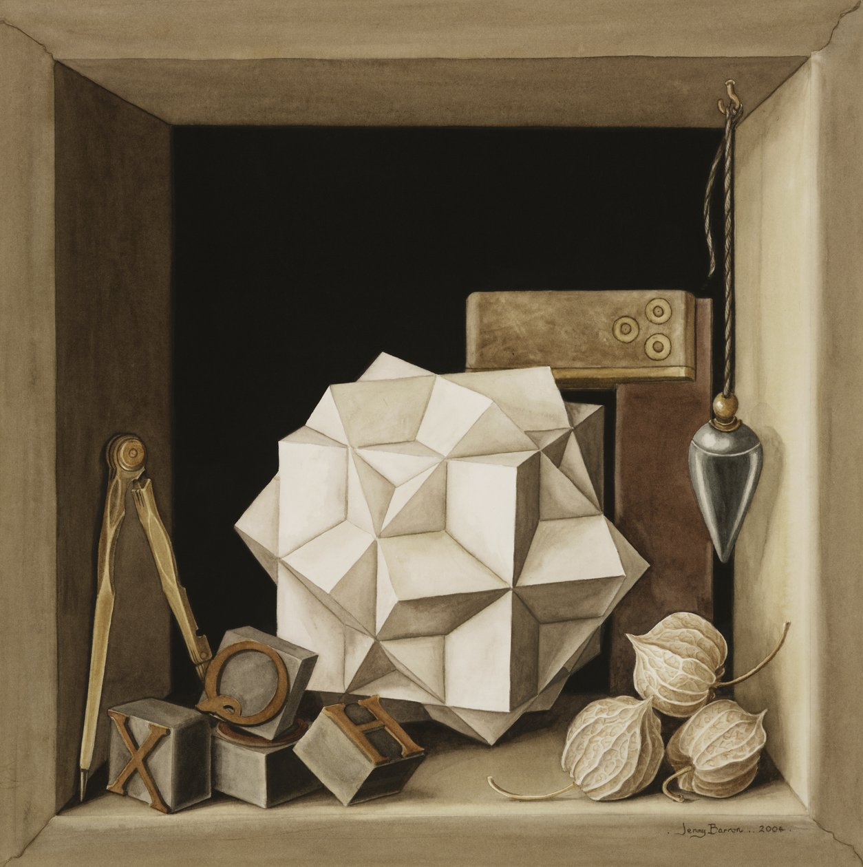 Geometria, 2004 (wc papíron) alkotó: Jenny Barron