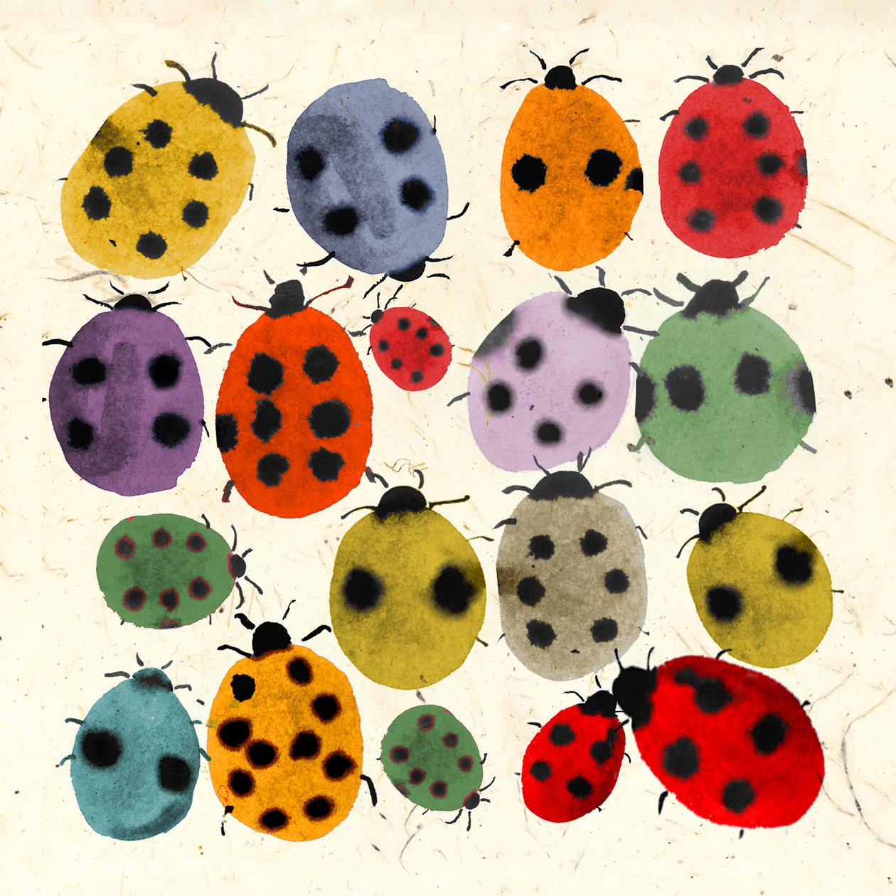 INKY LADYBIRDS, 2022 (akvarell) alkotó: Jenny Frean